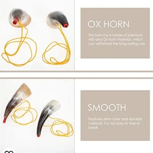 Viking Bull Horn Toy, Ox Horn, Noise Maker For Sports, Party Gifts, Noisemaker - Picture 6 of 7